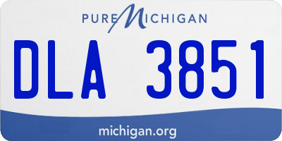 MI license plate DLA3851