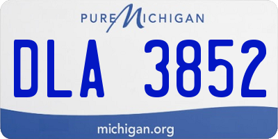 MI license plate DLA3852