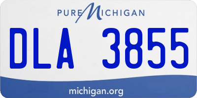 MI license plate DLA3855
