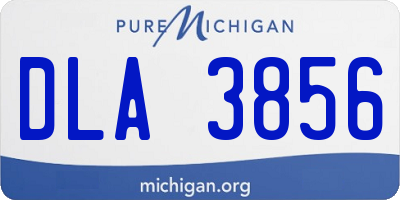 MI license plate DLA3856