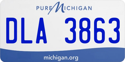 MI license plate DLA3863
