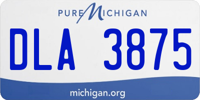 MI license plate DLA3875