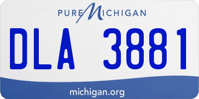 MI license plate DLA3881
