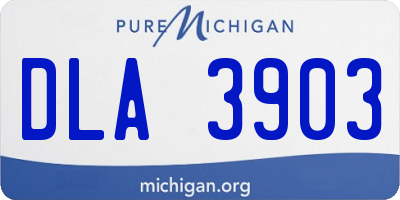 MI license plate DLA3903