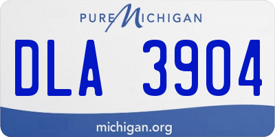 MI license plate DLA3904