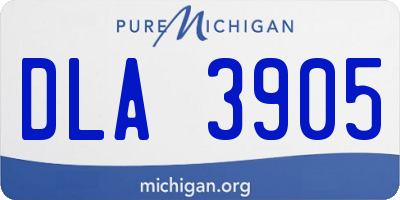 MI license plate DLA3905