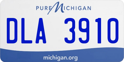 MI license plate DLA3910