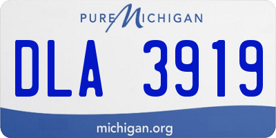 MI license plate DLA3919