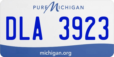 MI license plate DLA3923