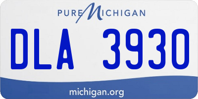 MI license plate DLA3930