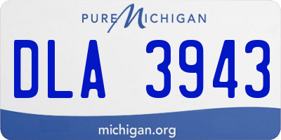 MI license plate DLA3943