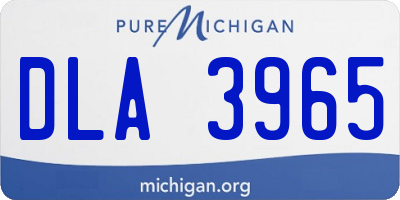 MI license plate DLA3965