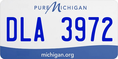 MI license plate DLA3972
