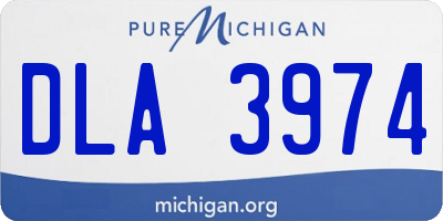 MI license plate DLA3974