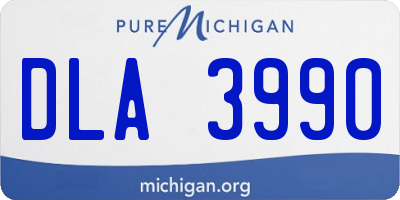 MI license plate DLA3990