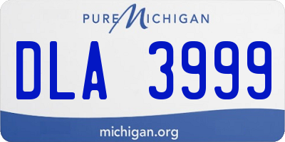 MI license plate DLA3999