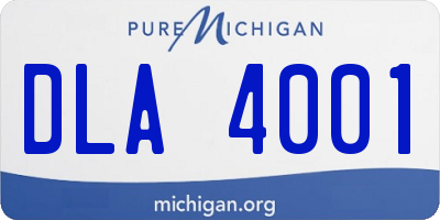 MI license plate DLA4001