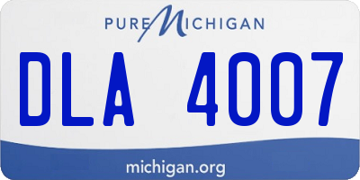 MI license plate DLA4007