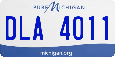 MI license plate DLA4011