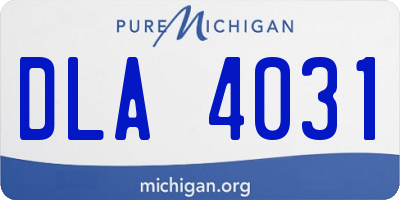 MI license plate DLA4031