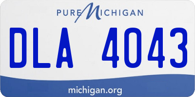 MI license plate DLA4043