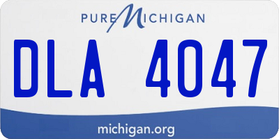 MI license plate DLA4047