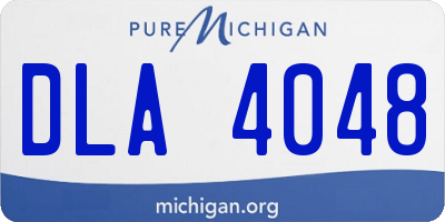 MI license plate DLA4048