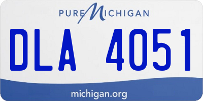 MI license plate DLA4051