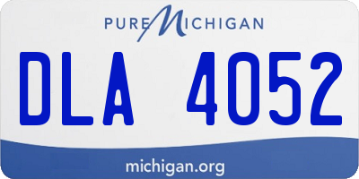 MI license plate DLA4052
