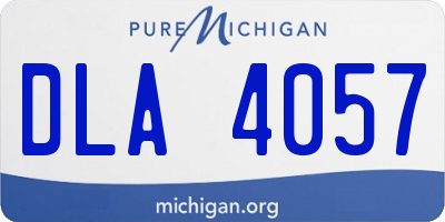 MI license plate DLA4057