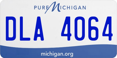 MI license plate DLA4064