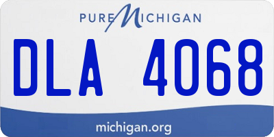 MI license plate DLA4068