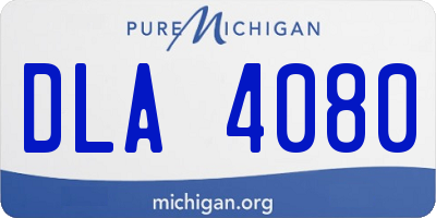 MI license plate DLA4080