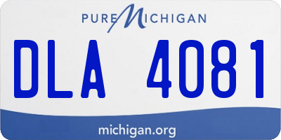 MI license plate DLA4081