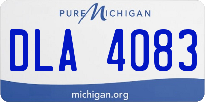 MI license plate DLA4083