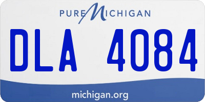 MI license plate DLA4084