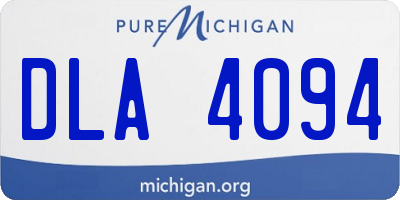 MI license plate DLA4094