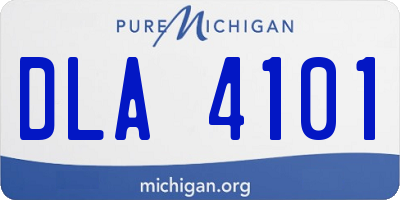 MI license plate DLA4101