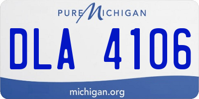 MI license plate DLA4106