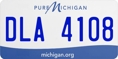 MI license plate DLA4108
