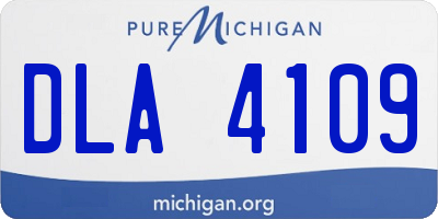 MI license plate DLA4109