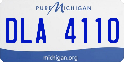 MI license plate DLA4110