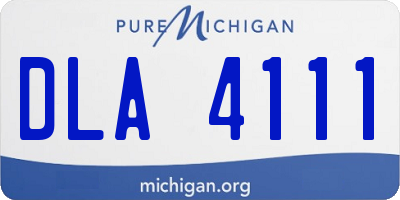MI license plate DLA4111
