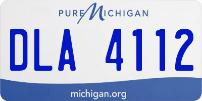 MI license plate DLA4112