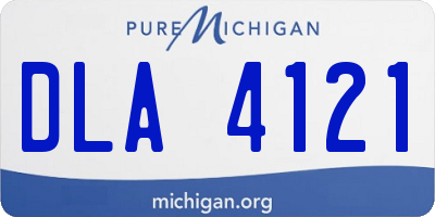 MI license plate DLA4121