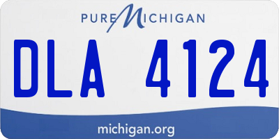 MI license plate DLA4124
