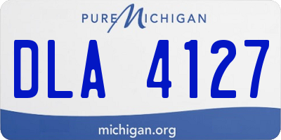 MI license plate DLA4127