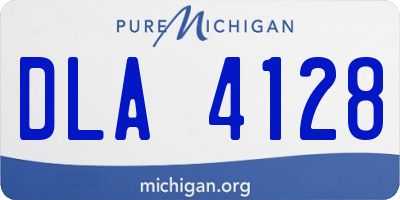 MI license plate DLA4128