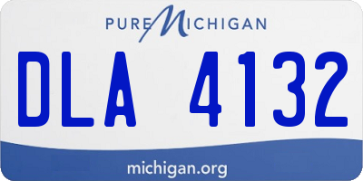 MI license plate DLA4132