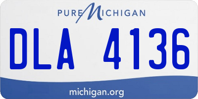MI license plate DLA4136